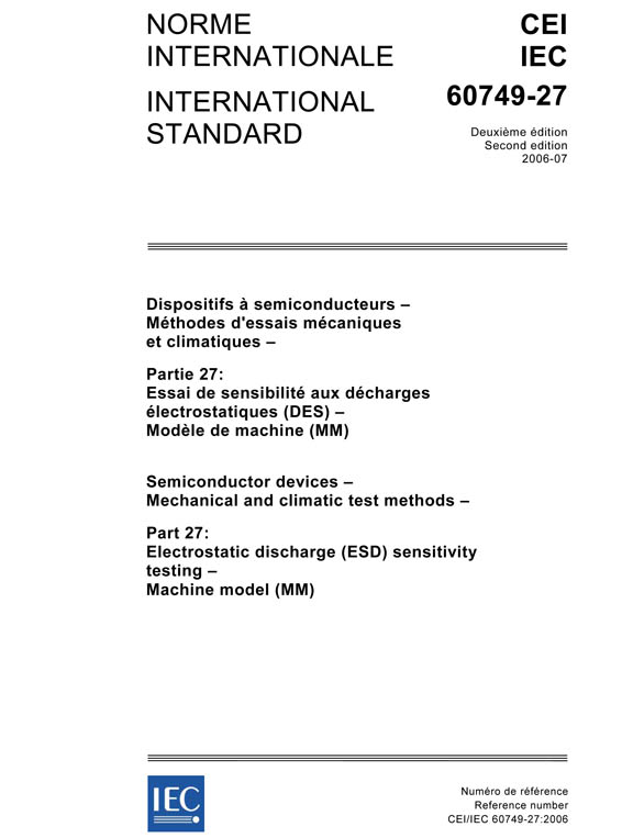 Cover IEC 60749-27:2006